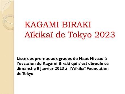 Aïkikaï Foundation de Tokyo / Promotions 2023 à des grades Dan de haut niveau