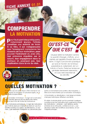  Comprendre la motivation - Annexe 1 de la Fiche pdagogique Jeunes n 01
